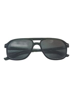 Green Aviator Sunglasses With Dark Smoke Lens